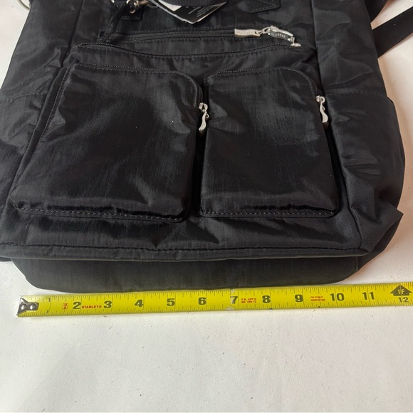 NWT Baggallini All Set 3-in-1 Tote Backpack RFID Travel Bag Black Crossbody New - Picture 11 of 13